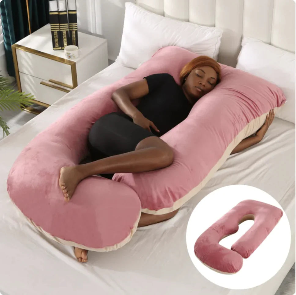 Ultimate J-Shaped Pregnancy Pillow for Comfort & Support