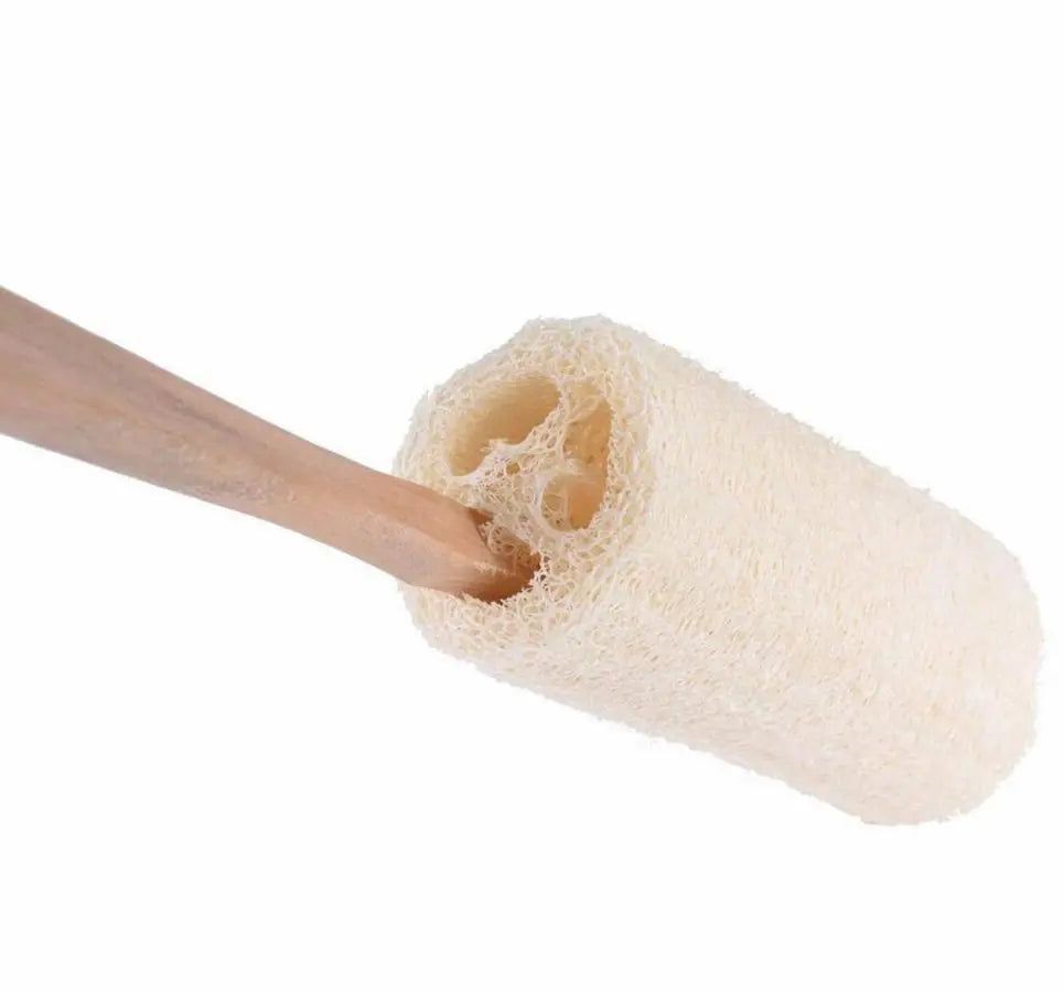 Natural Loofah Bath Brush with Long Handle | Eco-Friendly Exfoliation