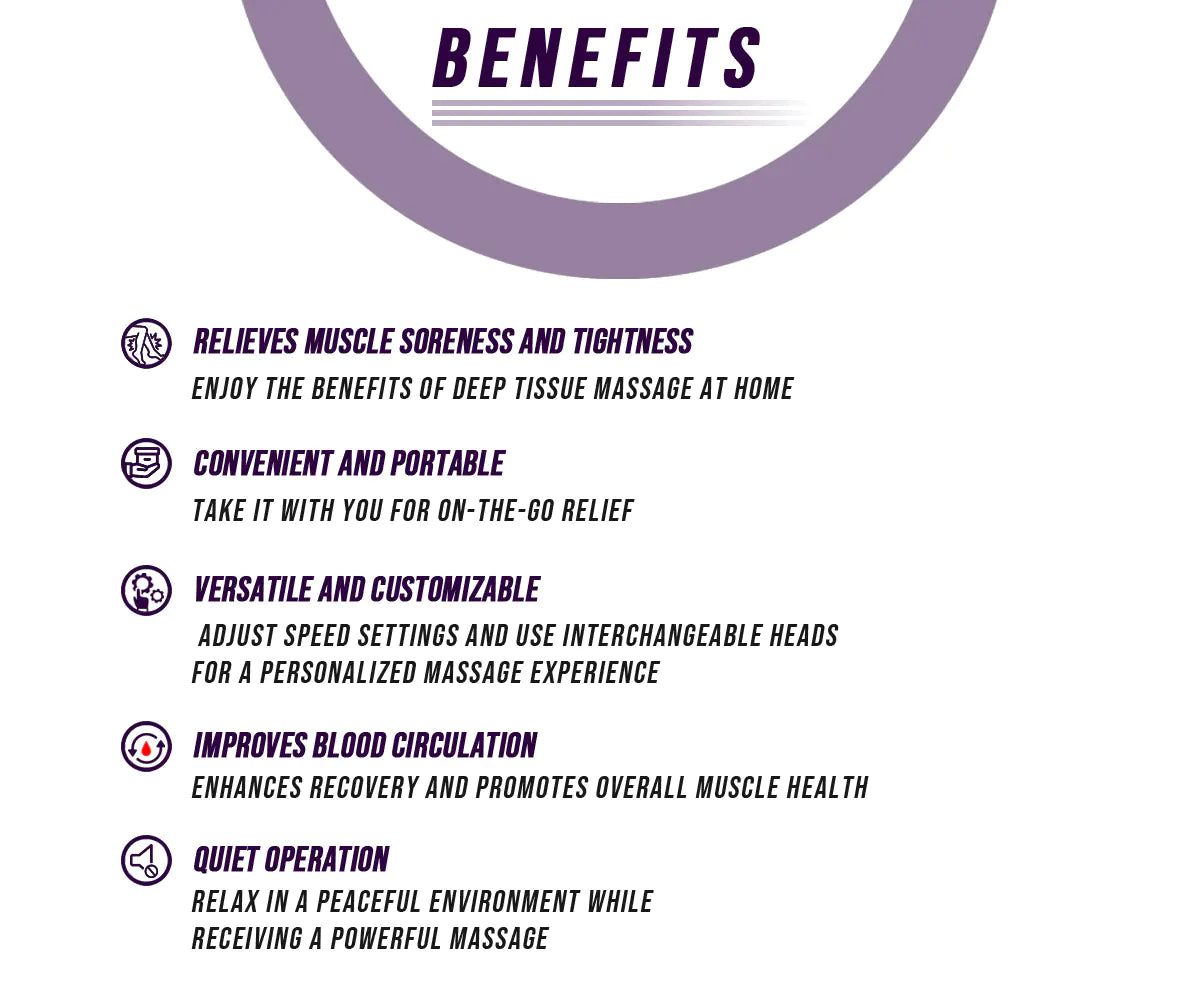 Deep Tissue Massage Gun: Quiet Glide Technology for Effective Muscle Recovery