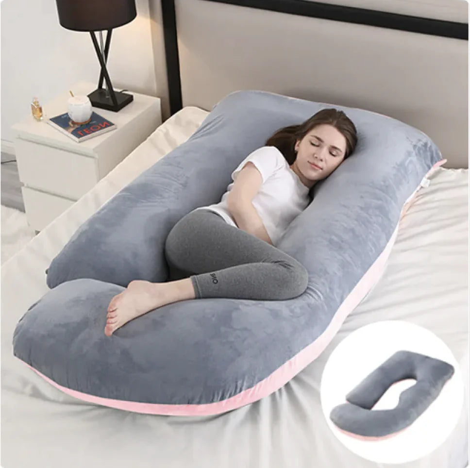 Ultimate J-Shaped Pregnancy Pillow for Comfort & Support