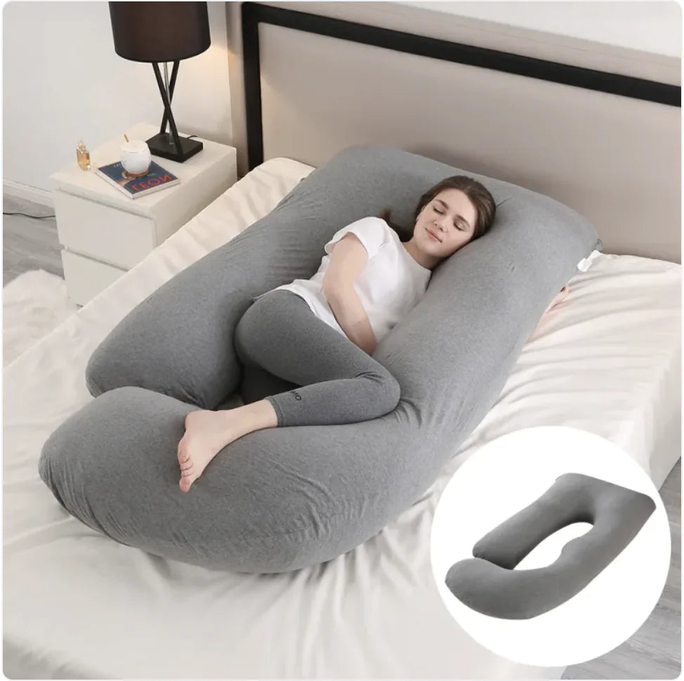 Ultimate J-Shaped Pregnancy Pillow for Comfort & Support