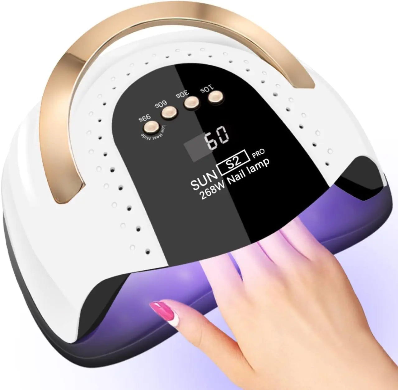 268W UV LED Nail Lamp with Automatic Sensor & 4 Timers