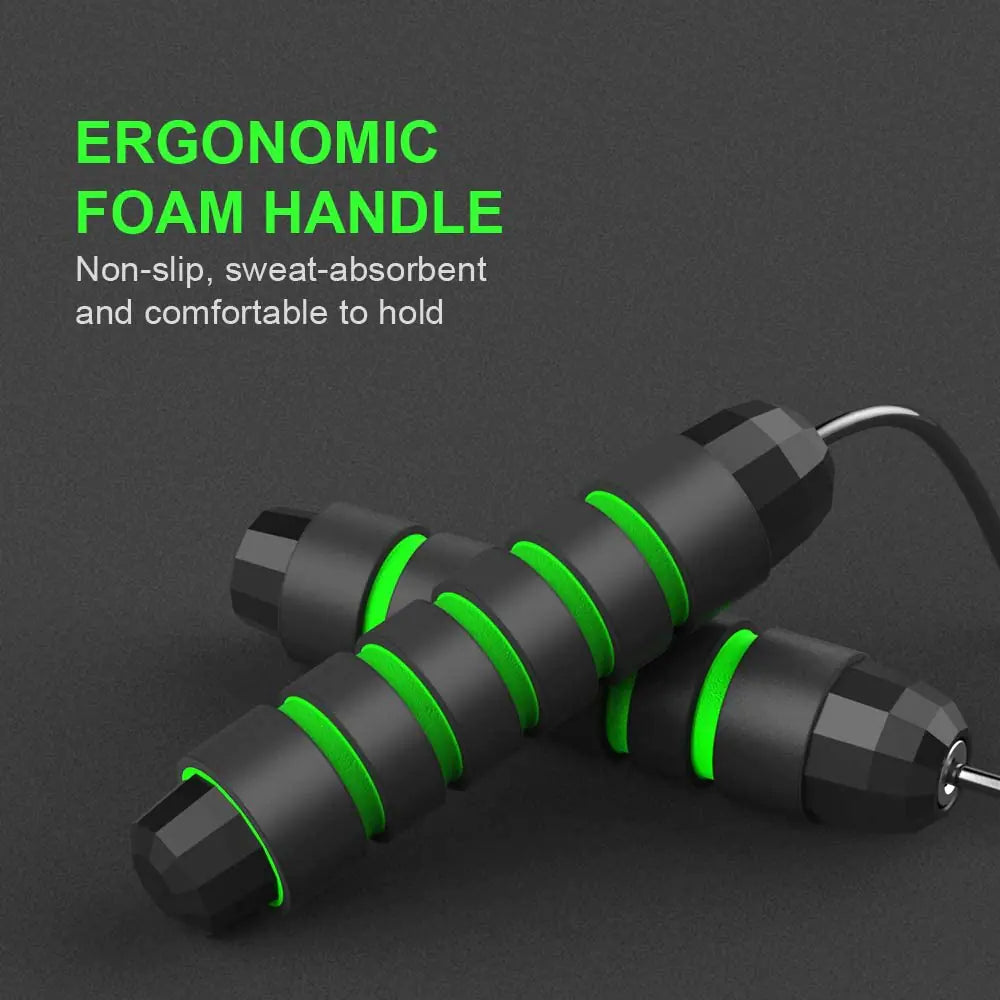 Crossfit Ergonomic Jump Rope with Memory Foam Grips