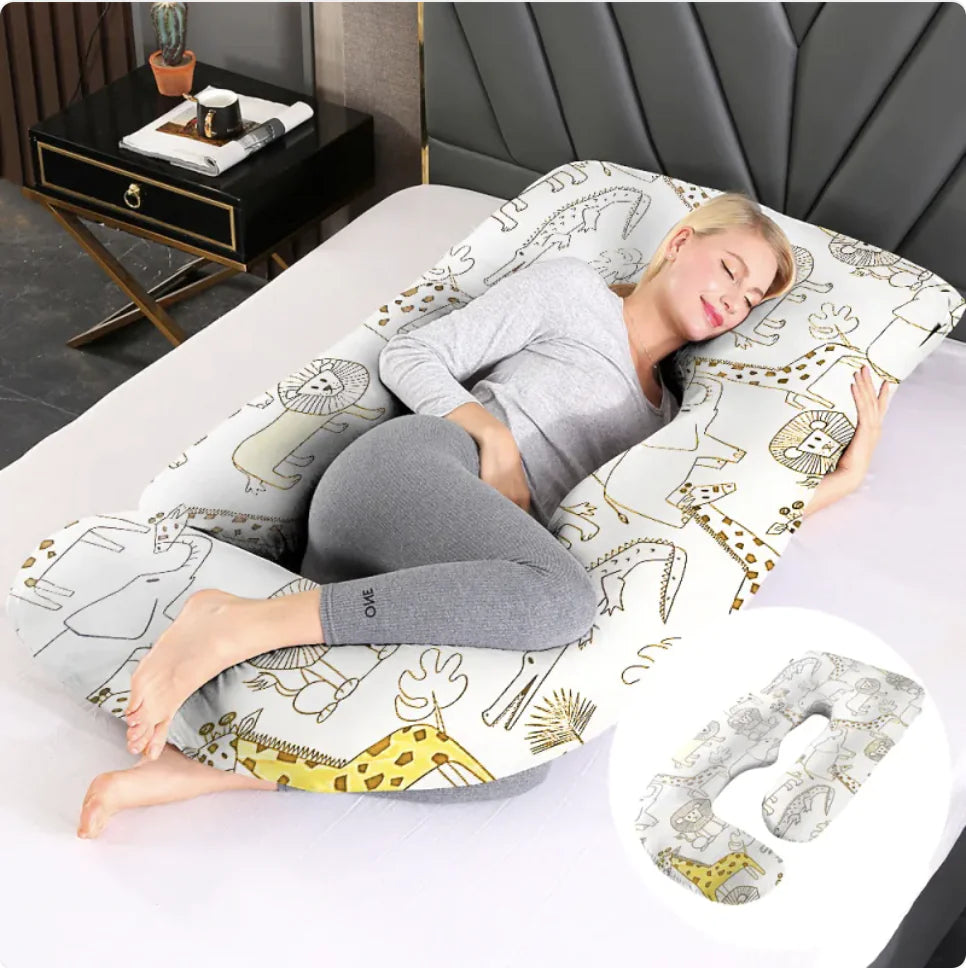 Ultimate J-Shaped Pregnancy Pillow for Comfort & Support