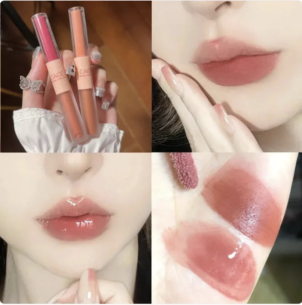 Dual-Ended Long-Lasting Moisturizing Lip Lacquer | 6 Gorgeous Shades