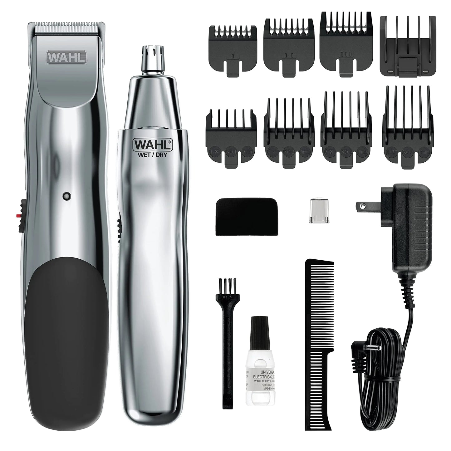 Wahl Groomsman Cordless Beard Trimmer Kit with Guide Combs & Nose Trimmer