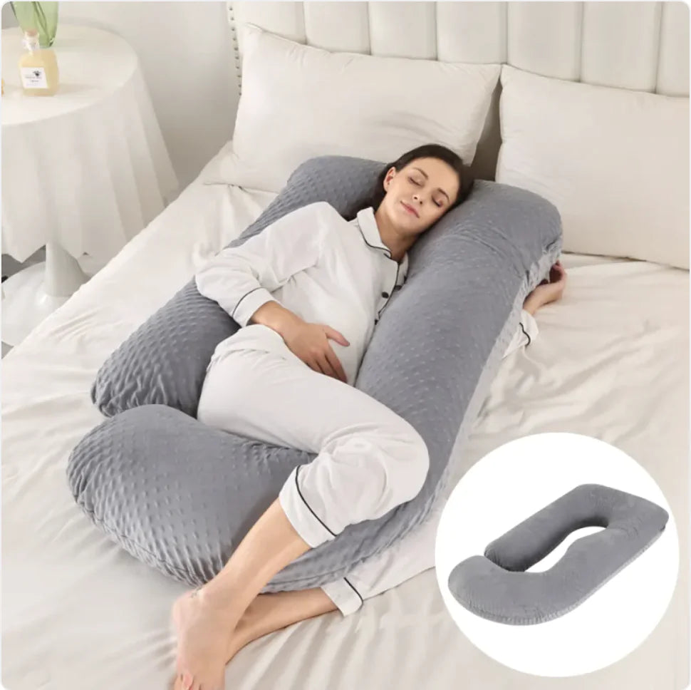 Ultimate J-Shaped Pregnancy Pillow for Comfort & Support