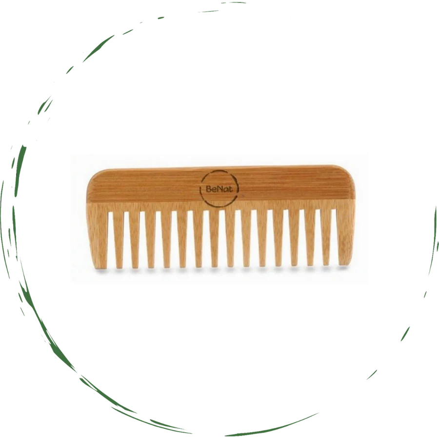 BeNat All-Natural Bamboo Hair Comb - Eco-Friendly & Anti-Static