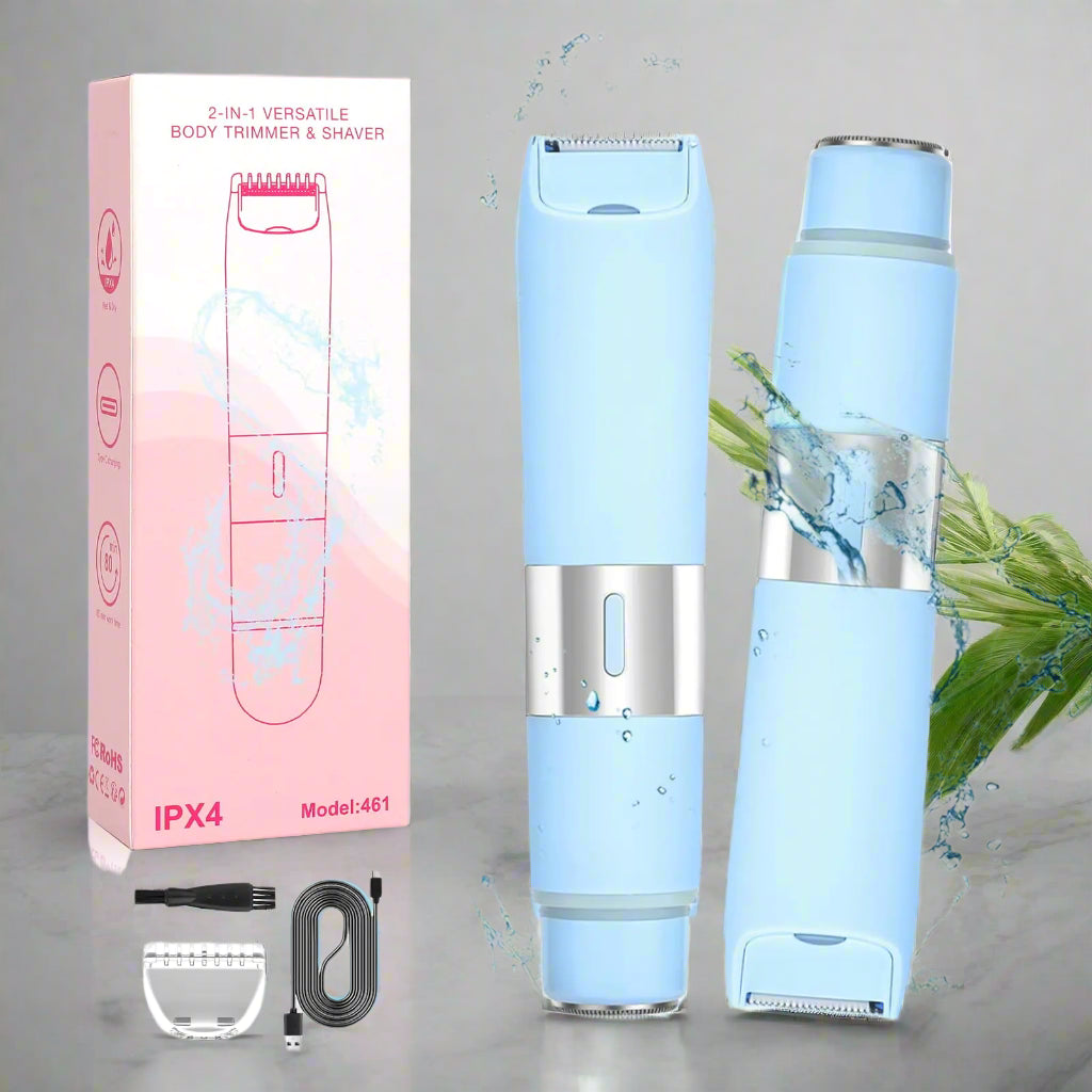 Lanumi 2-in-1 Women's Bikini Trimmer (Blue)