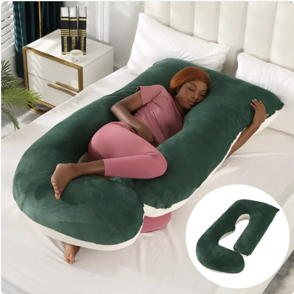 Ultimate J-Shaped Pregnancy Pillow for Comfort & Support