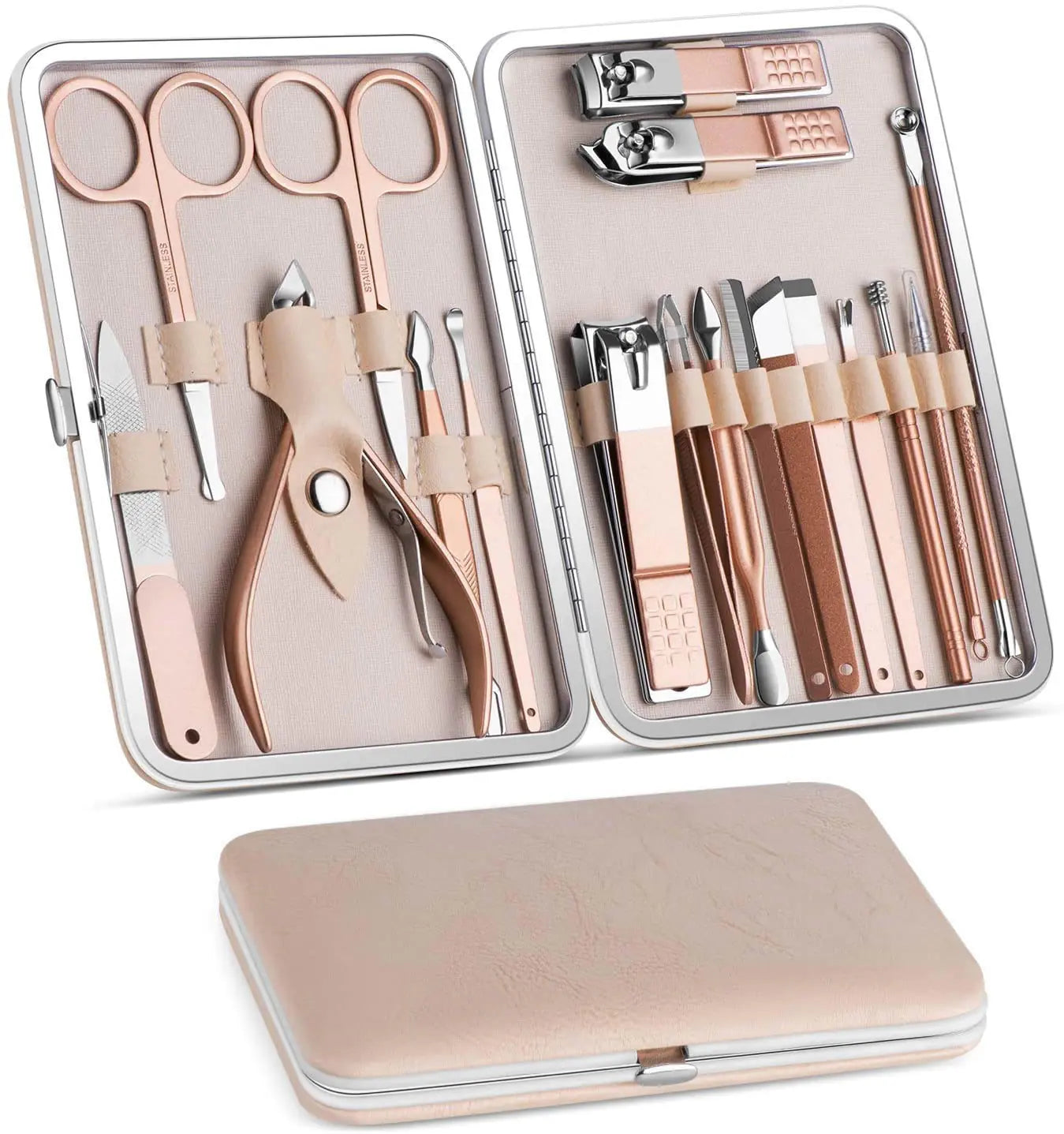 18-Piece Stainless Steel DIY Manicure Pedicure Set