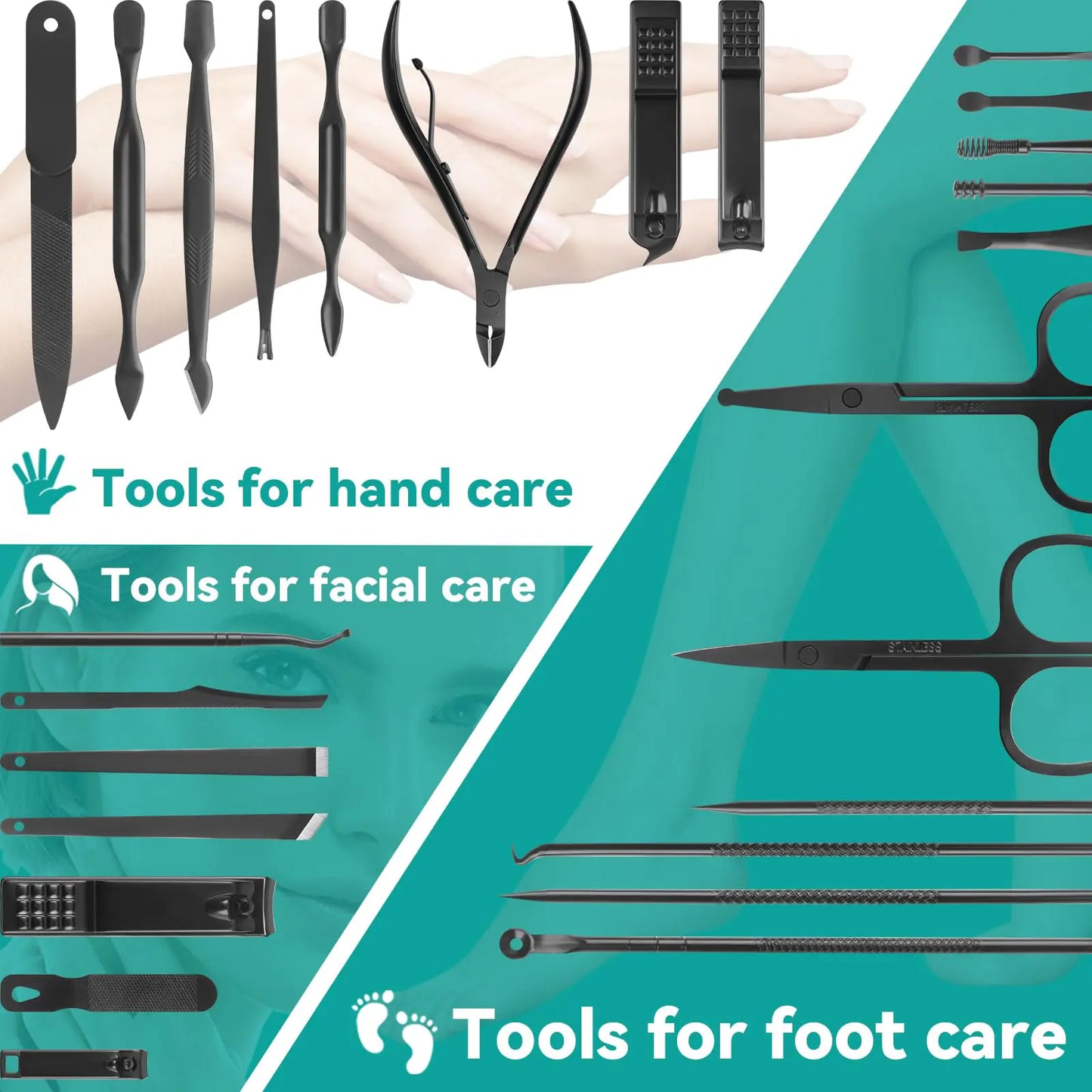 Professional Manicure Set - 26 Piece Nail Care Kit