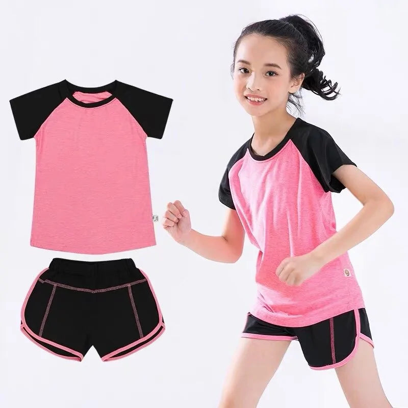 Kids Activewear T-shirt & Gym Shorts Set