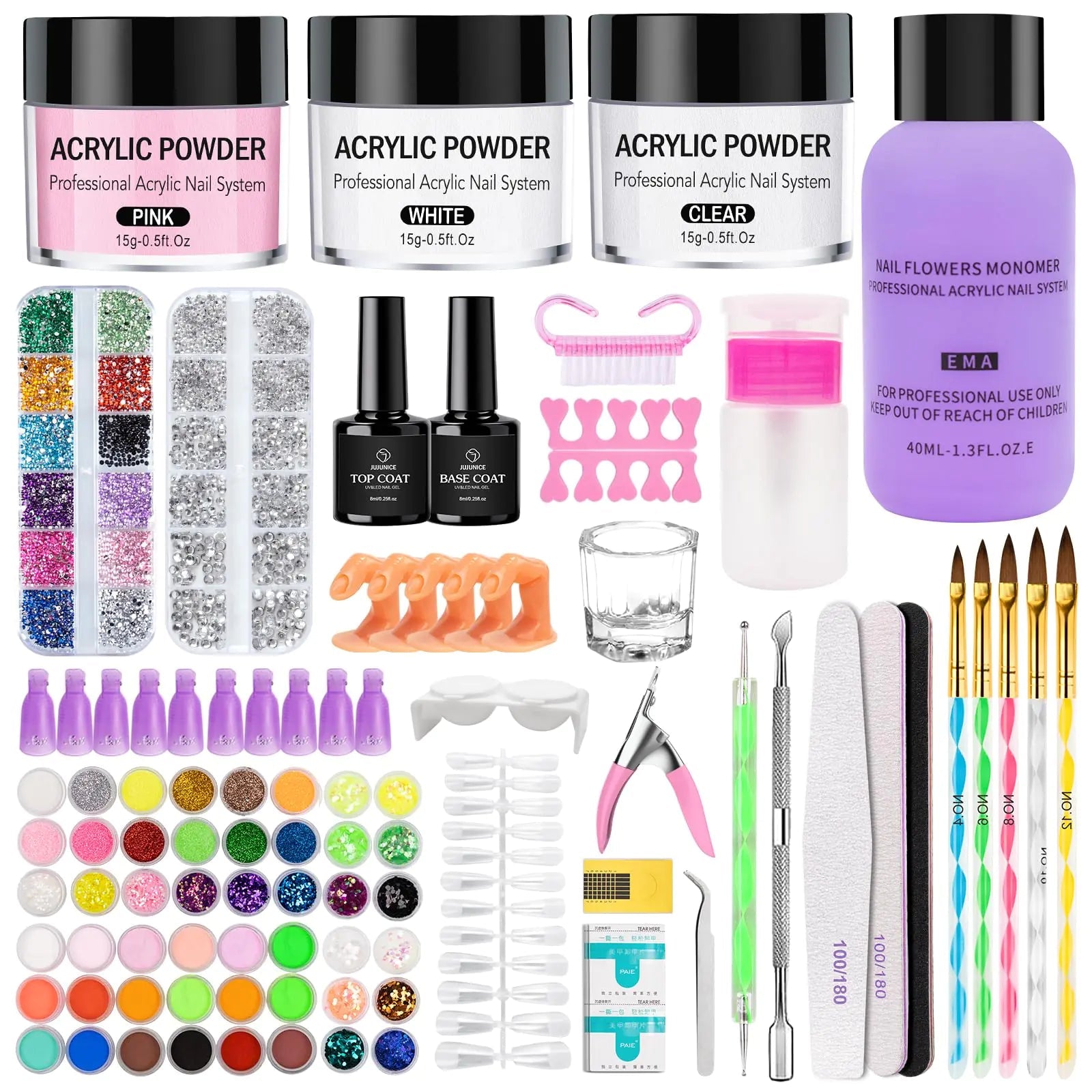 Acrylic Nail Kit for Beginners – 78 - in - 1 Nail Art Set with 51 Colors - GNS Beauty & Personal Care