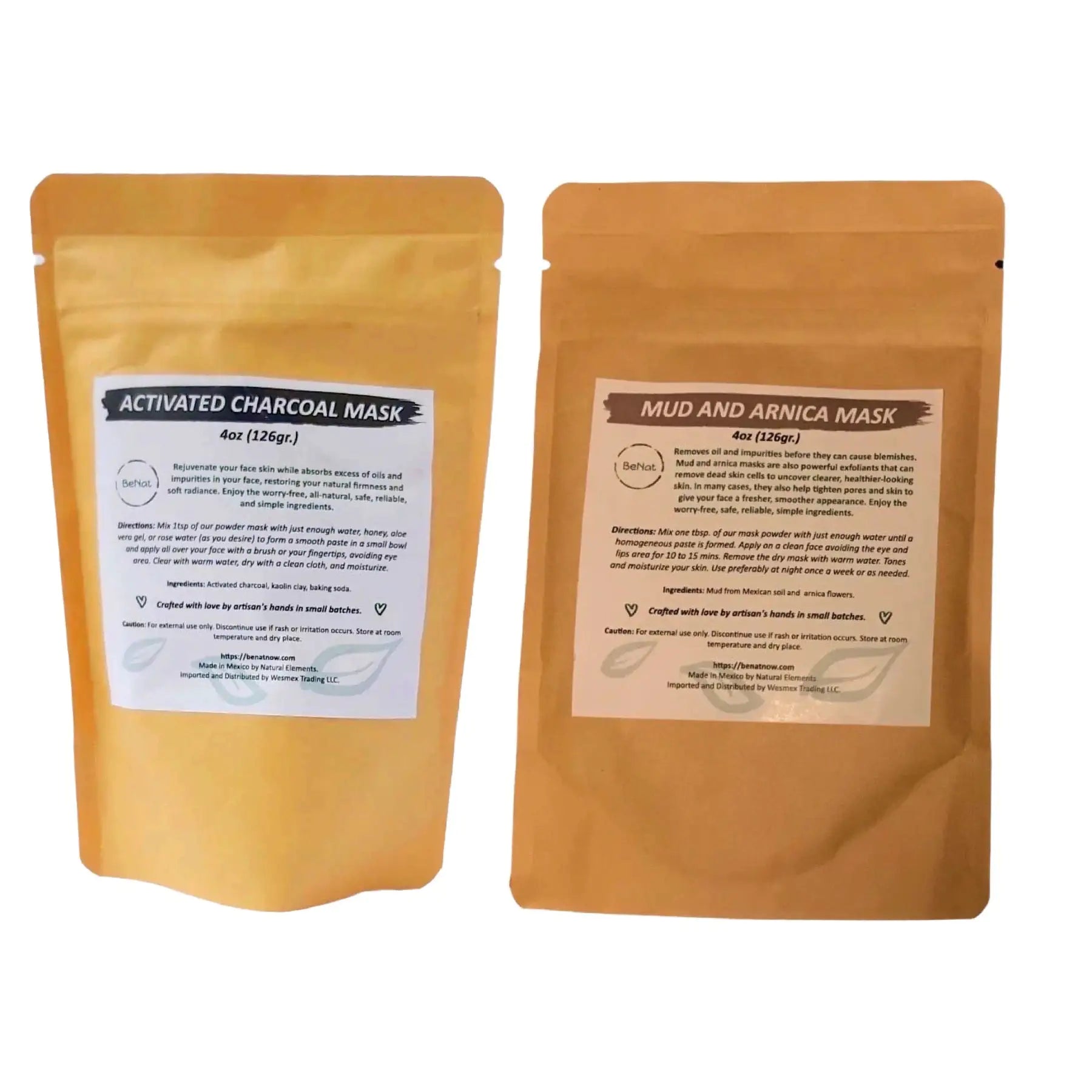 Activated Charcoal + Mud & Arnica Facial Masks Bundle - GNS Beauty & Personal Care