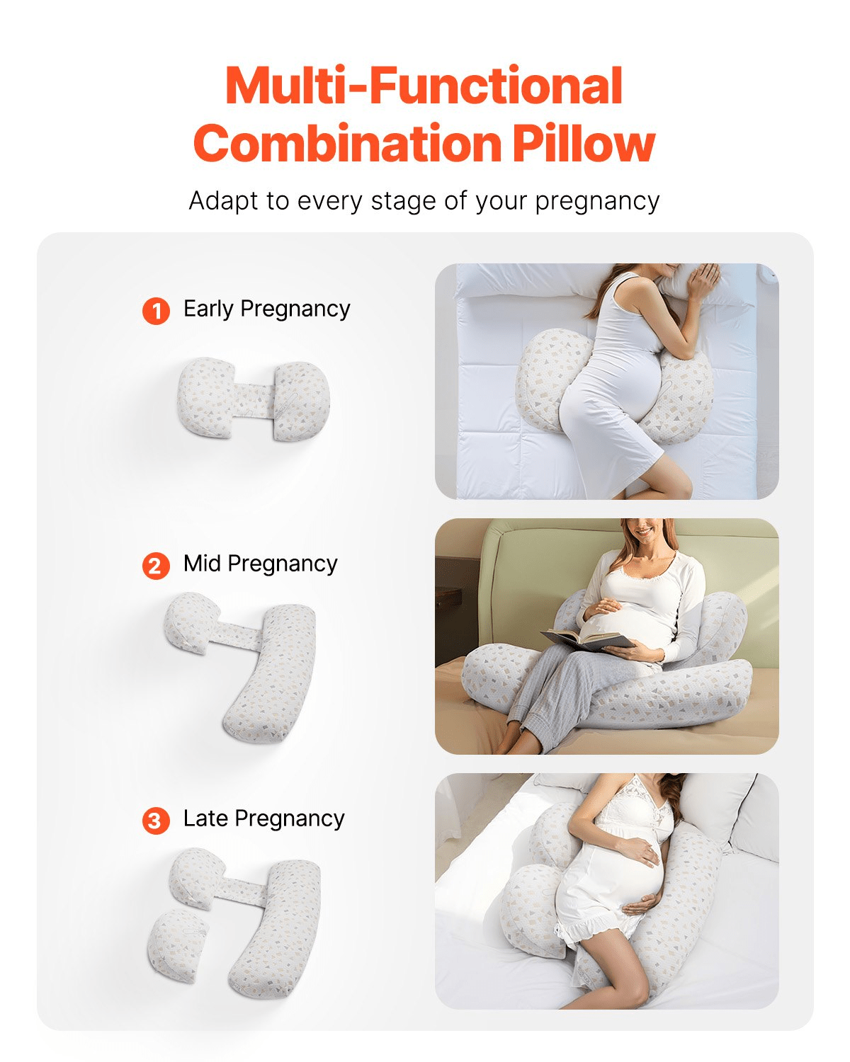 Adjustable Pregnancy Pillow – H - Shaped Support for Restful Sleep - GNS Beauty & Personal Care
