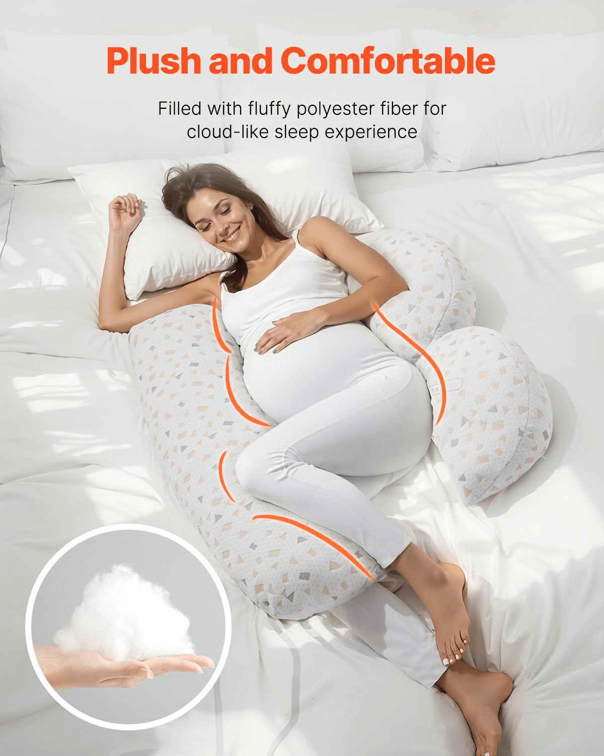 Adjustable Pregnancy Pillow – H - Shaped Support for Restful Sleep - GNS Beauty & Personal Care