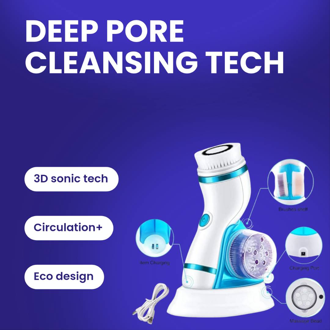 Advanced Electric Facial Cleansing Brush – Deep Clean, Exfoliate & Revitalize - GNS Beauty & Personal Care
