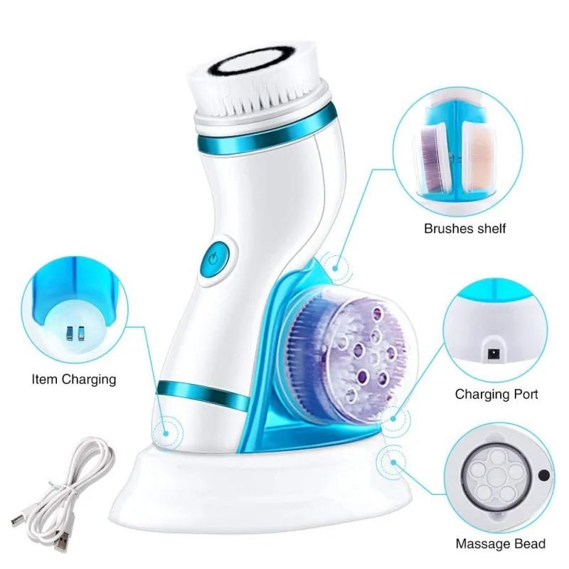 Advanced Electric Facial Cleansing Brush – Deep Clean, Exfoliate & Revitalize - GNS Beauty & Personal Care