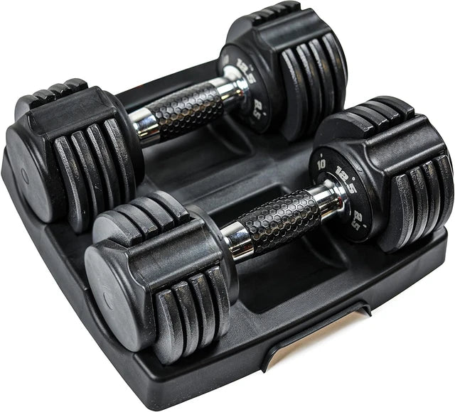 Versatile Adjustable Dumbbell with Rotating Handle