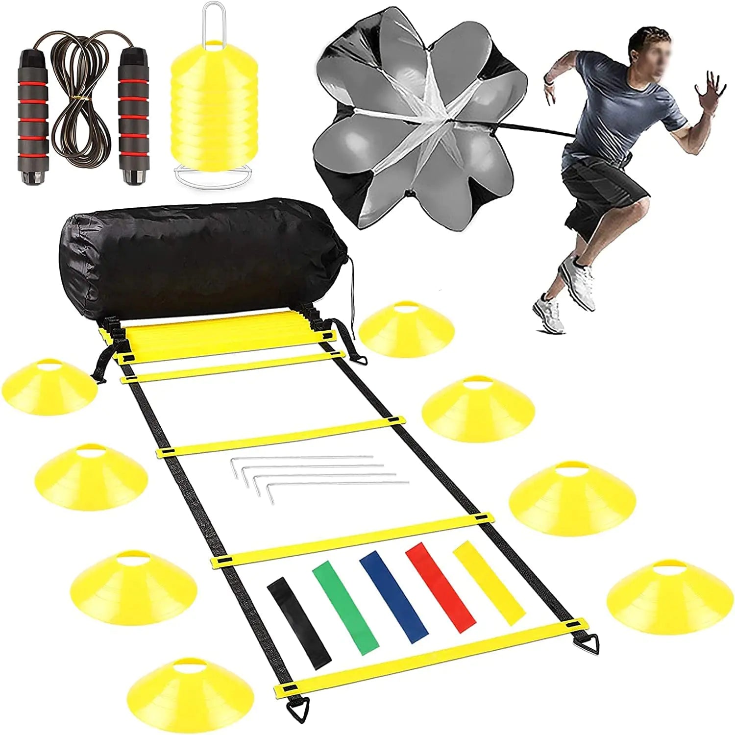 Agility Ladder Speed Training Equipment Kit (26 - Piece) - GNS Beauty & Personal Care