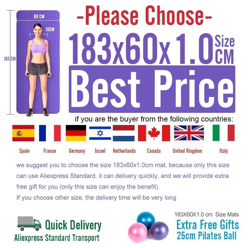 All - Purpose Non - Slip Fitness Mat - GNS Beauty & Personal Care