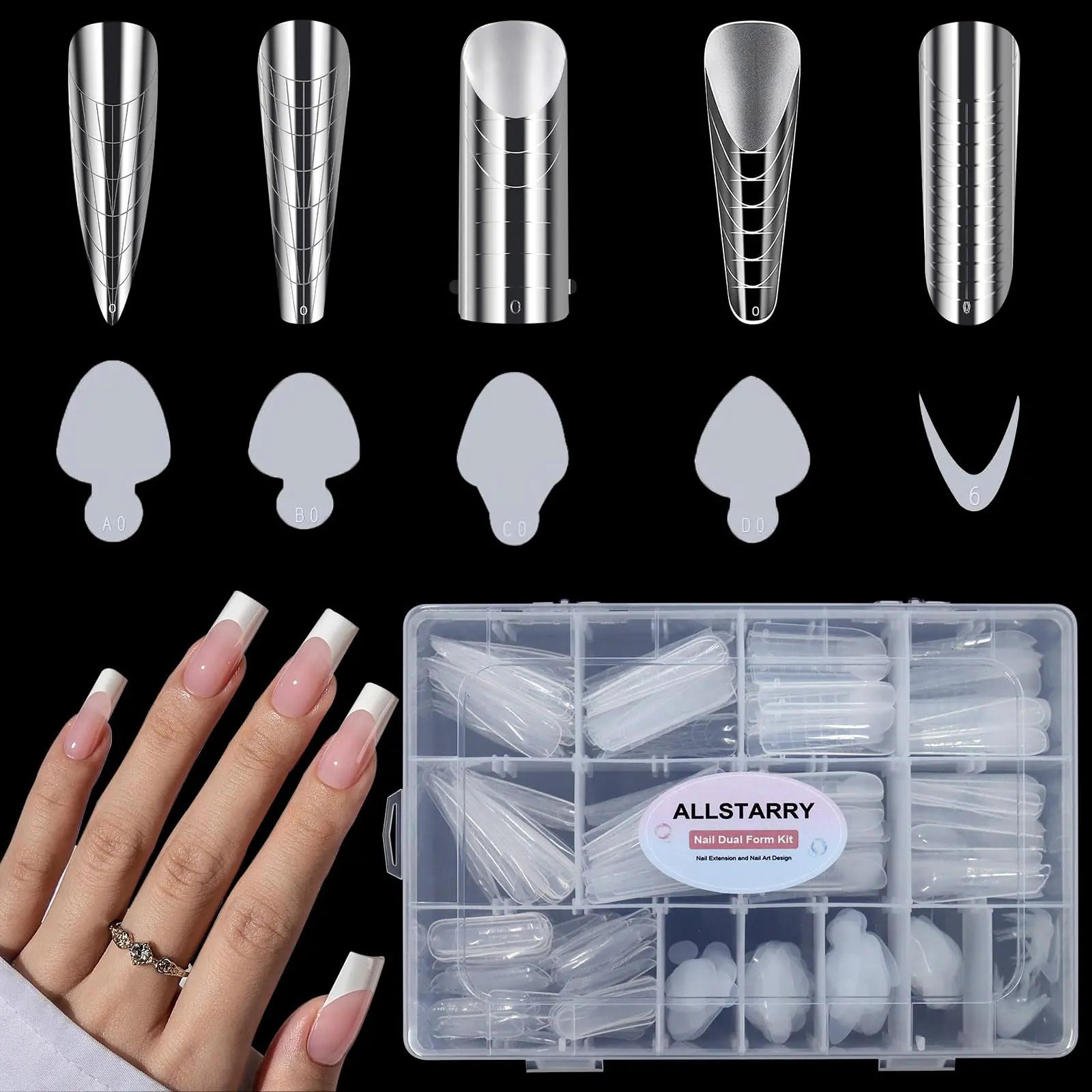 Allstarry Polygel Nail Dual Forms Kit (384 - Piece) - GNS Beauty & Personal Care