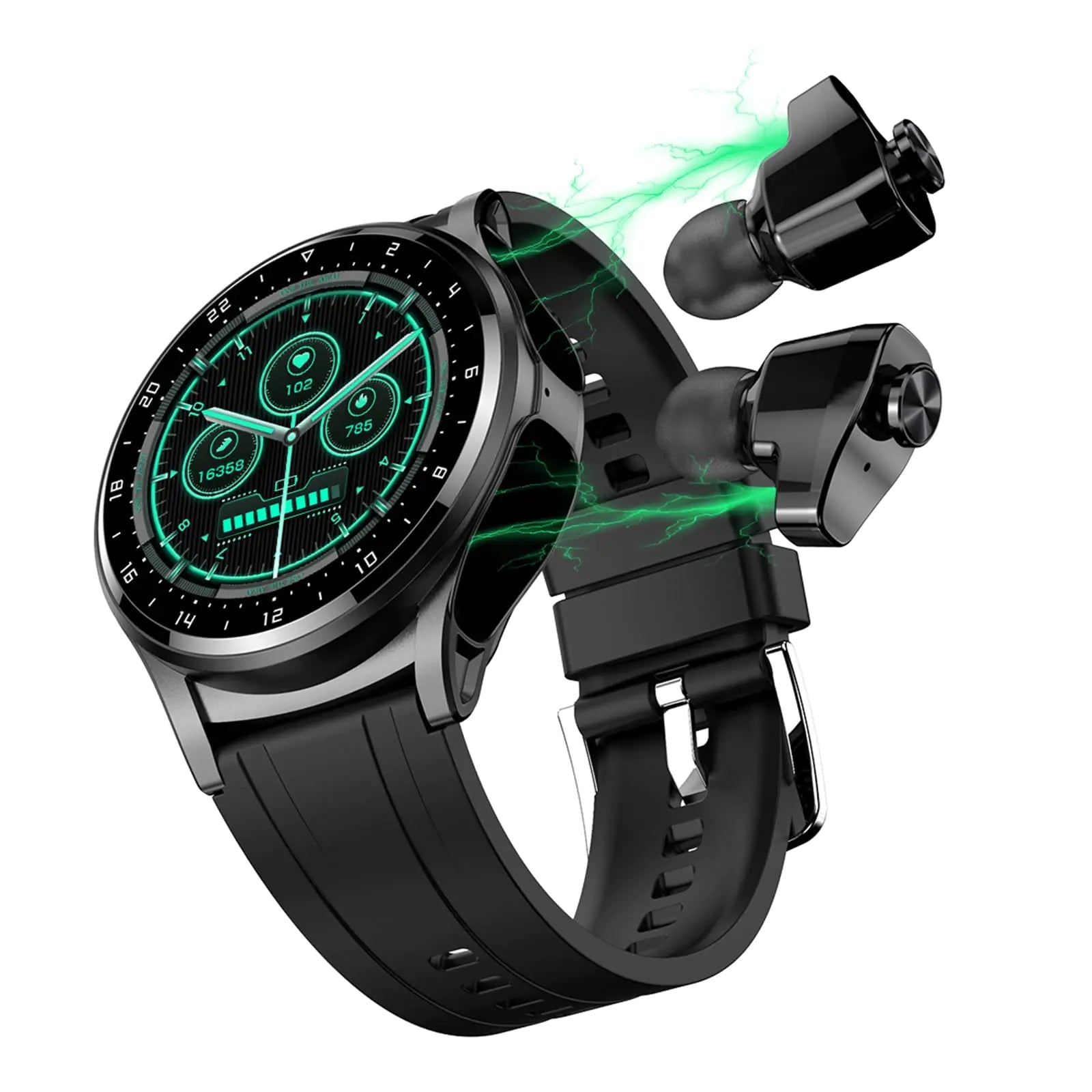 ATEVIX GT66 Smart Watch with Earbuds | 2 - in - 1 Bluetooth Watch for Men & Women - GNS Beauty & Personal Care