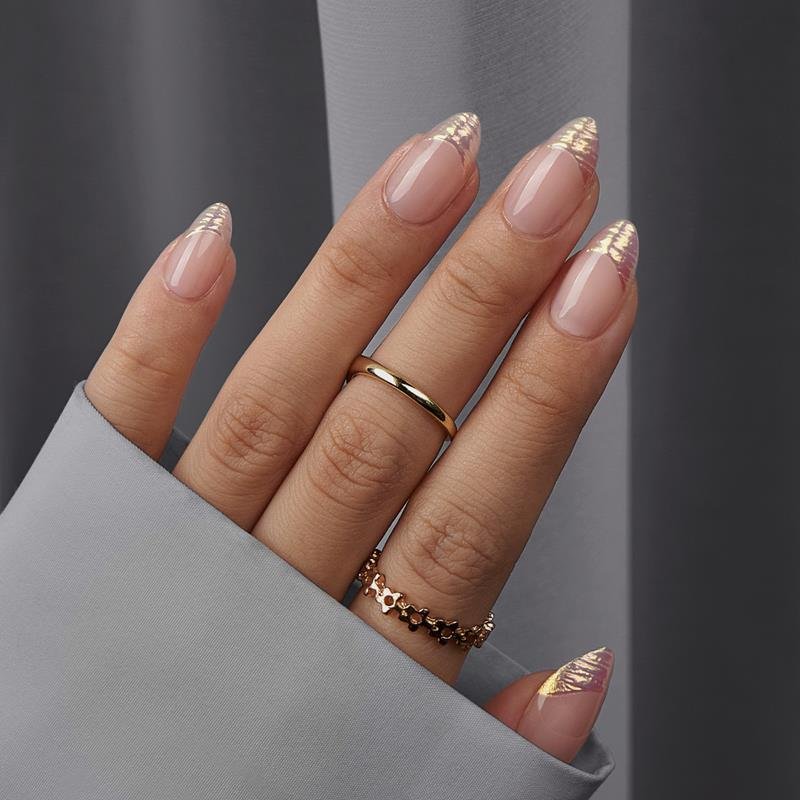 Athena Aurora Almond Nails – Soft Gel Press - On Kit with Goddess Glow - GNS Beauty & Personal Care