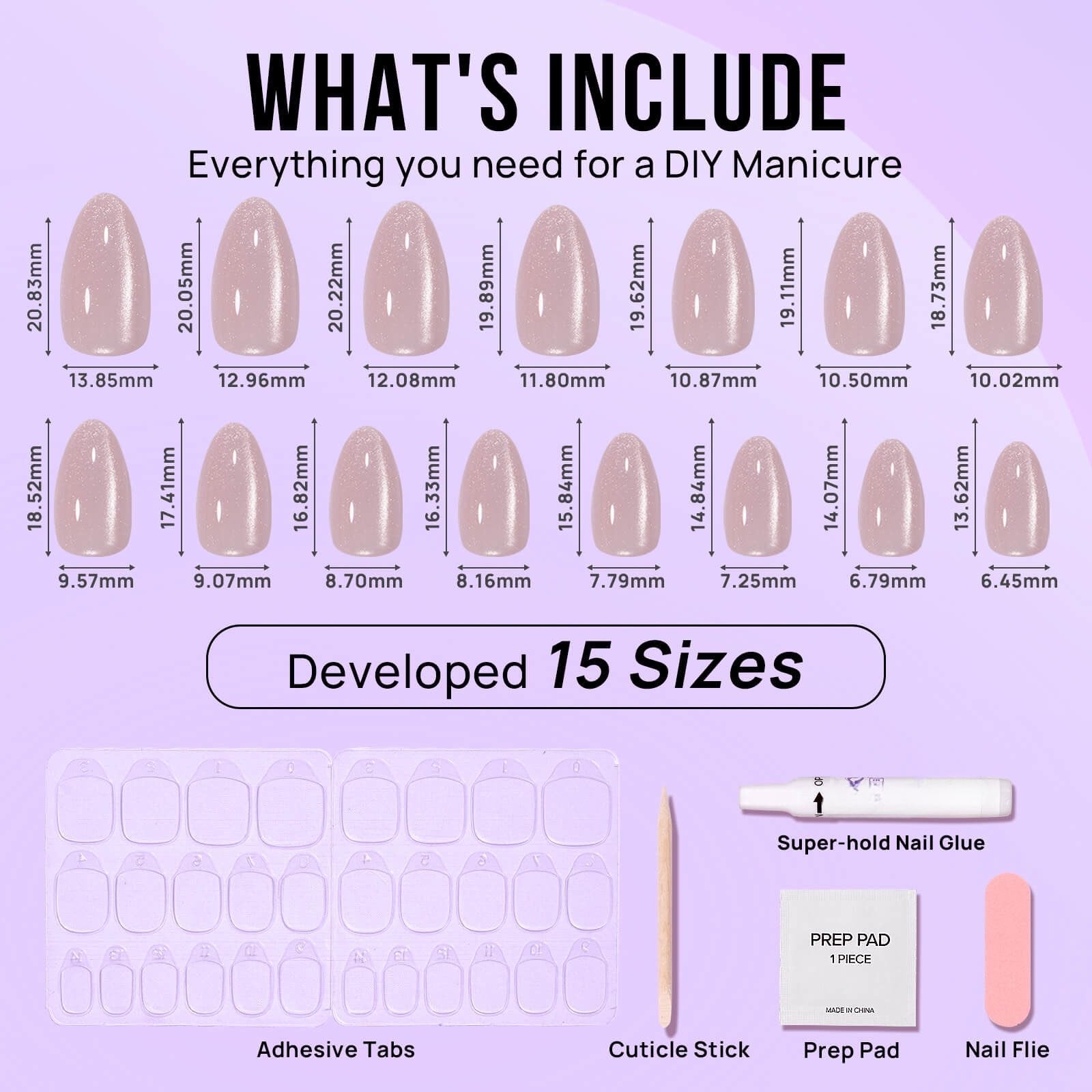 Aurora Cat Eye Almond Nails – Soft Gel Press - On Kit with Cosmic Shimmer - GNS Beauty & Personal Care
