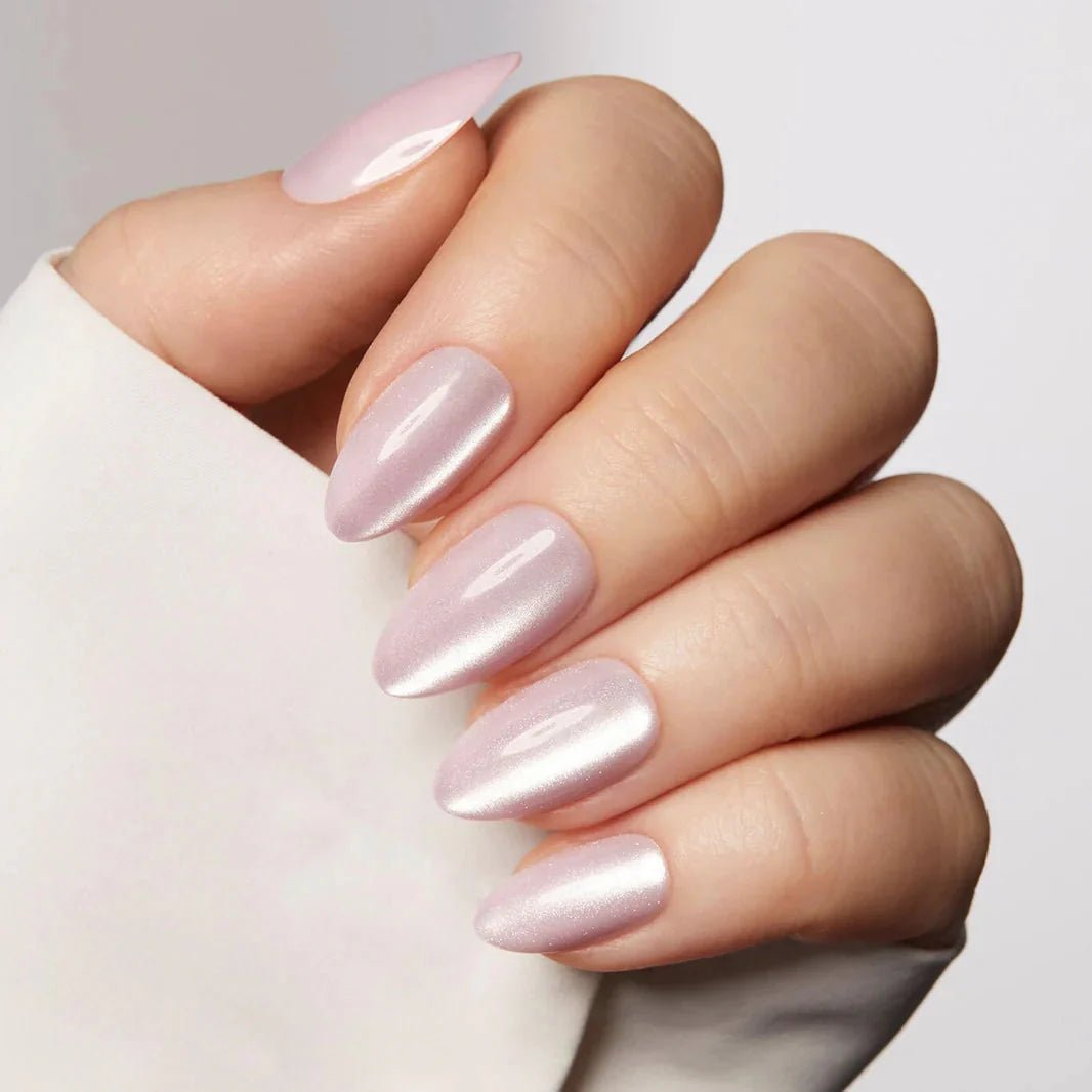 Aurora Cat Eye Almond Nails – Soft Gel Press - On Kit with Cosmic Shimmer - GNS Beauty & Personal Care