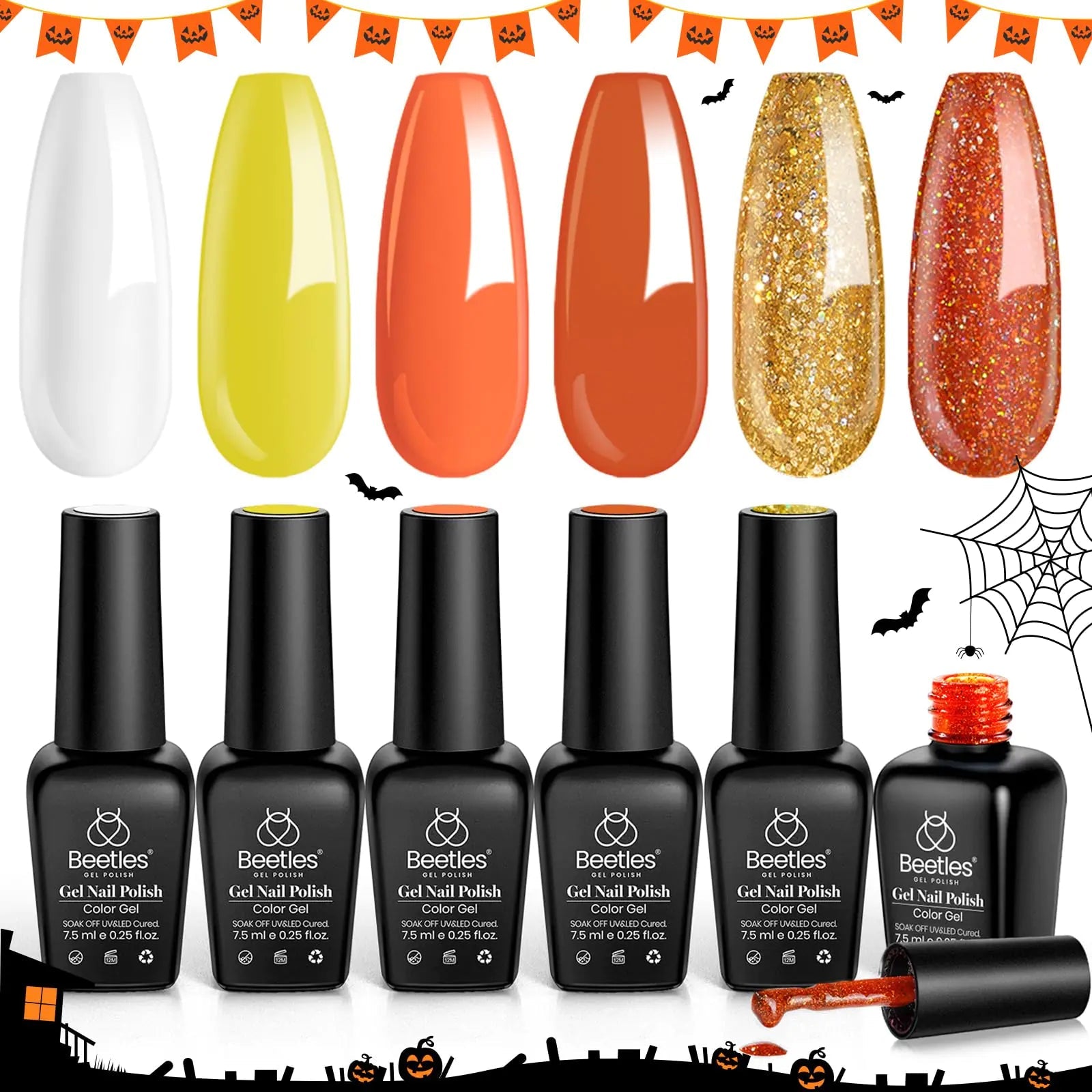 Autumn Gel Nail Polish Set – 6 Vibrant Colors - GNS Beauty & Personal Care