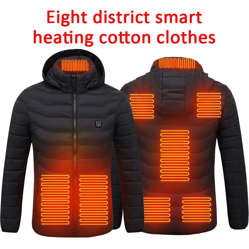 USB Heated Winter Jacket - Waterproof & Adjustable Heat