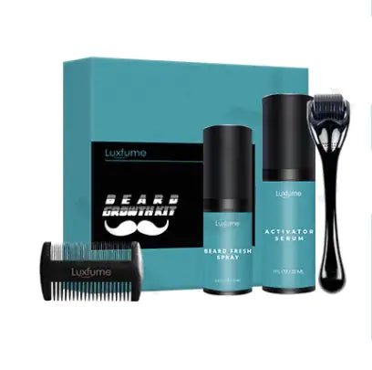 Beard Growth Liquid & Care Set - Micro - Needle Roller for a Fuller Beard - GNS Beauty & Personal Care