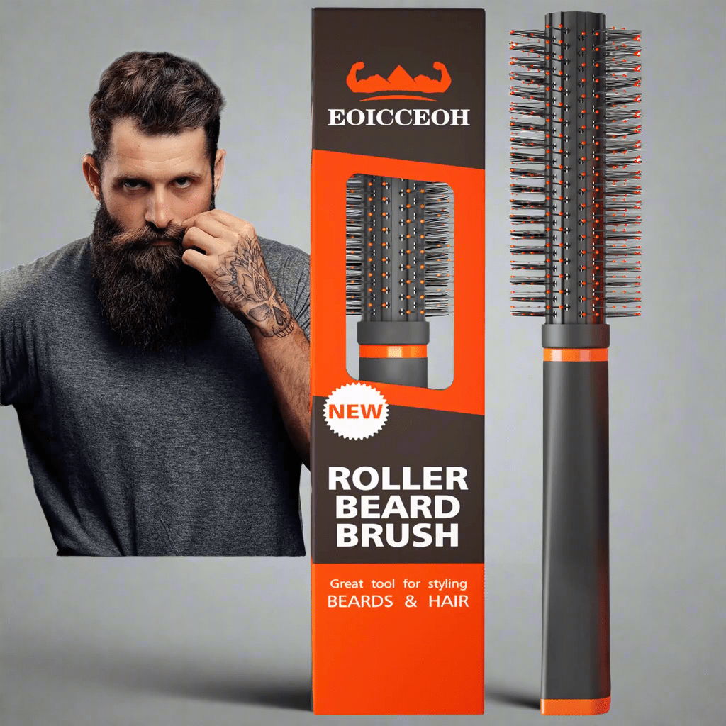 BeardMaster Round Bristle Brush – Volume, Style & Effortless Grooming - GNS Beauty & Personal Care