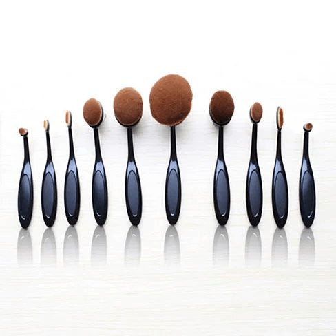 Beauty Experts Set of 10 Oval Beauty Brushes – Elevate Your Makeup Routine - GNS Beauty & Personal Care
