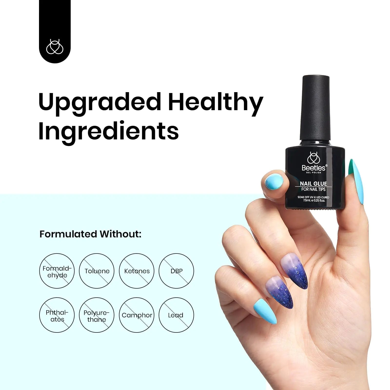 Beetles 5 - in - 1 Long - Lasting UV Nail Glue Gel - GNS Beauty & Personal Care