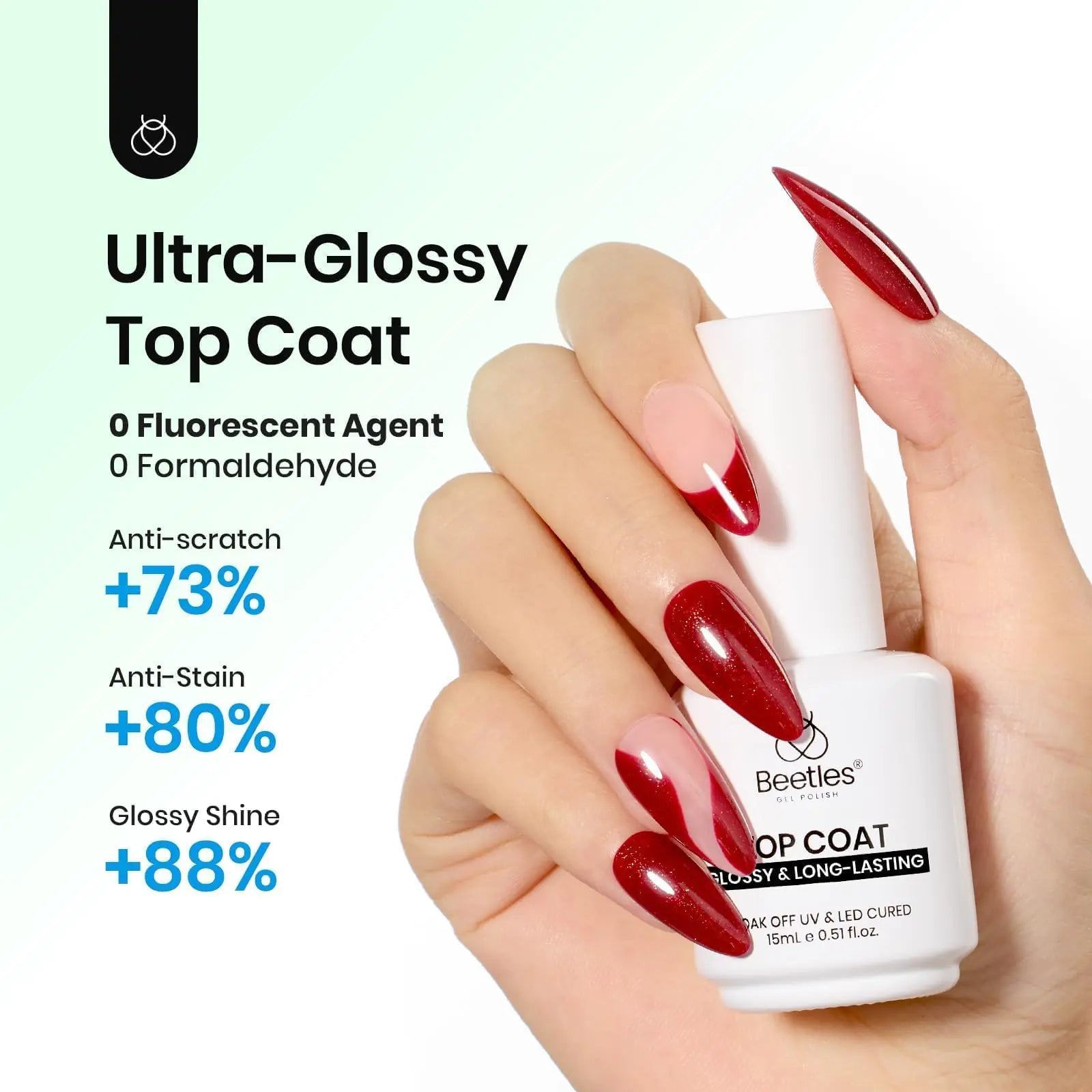 Beetles Gel Base & Top Coat Set - Long - Lasting Glossy Shine, 15ml Each - GNS Beauty & Personal Care