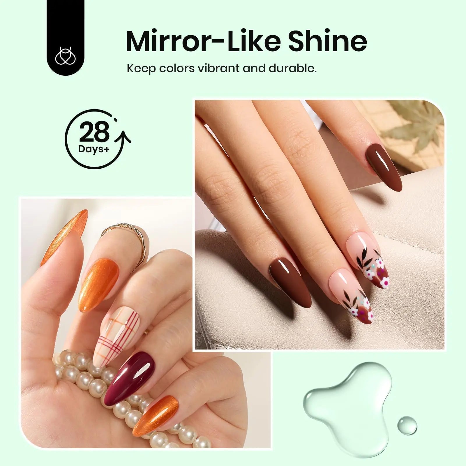 Beetles Gel Base & Top Coat Set - Long - Lasting Glossy Shine, 15ml Each - GNS Beauty & Personal Care