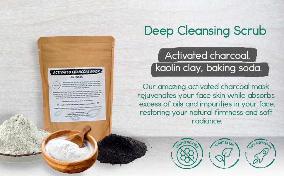 BeNat 2 - Pack Activated Charcoal Facial Mask - Deep - Pore Detox & Cleansing - GNS Beauty & Personal Care
