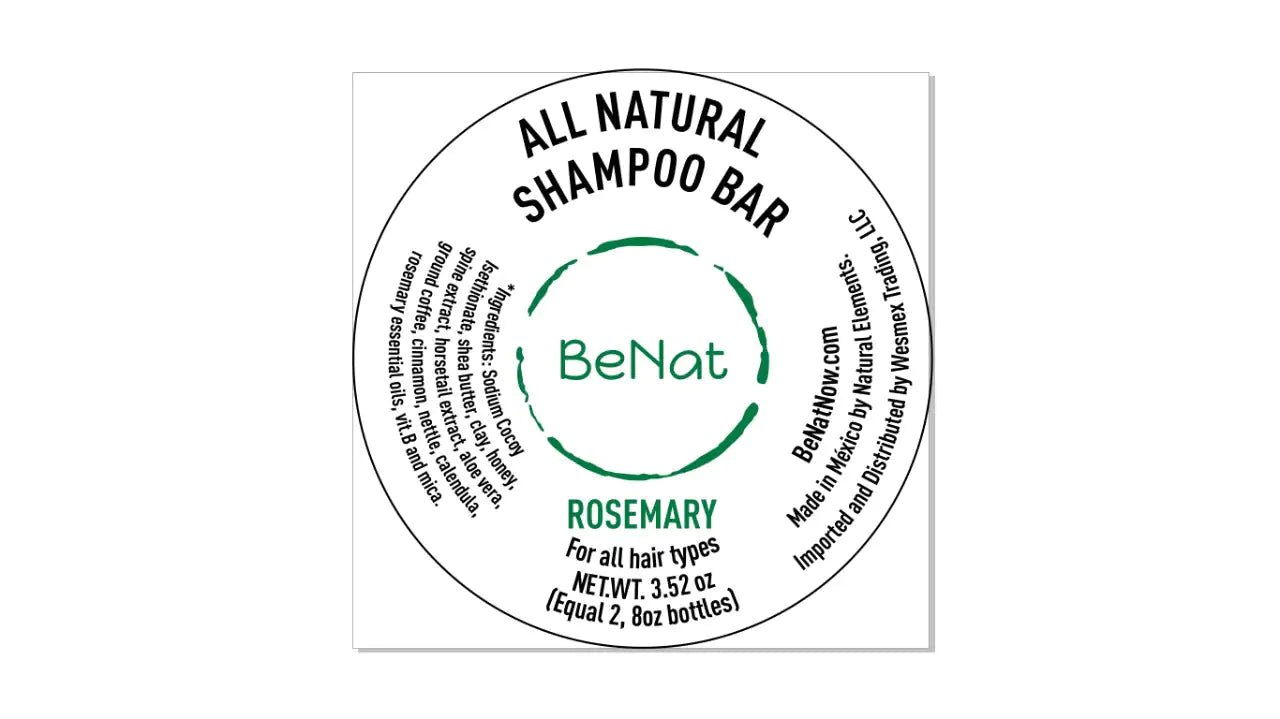 BeNat All - Natural Shampoo Bar - Plastic - Free & Nourishing - GNS Beauty & Personal Care
