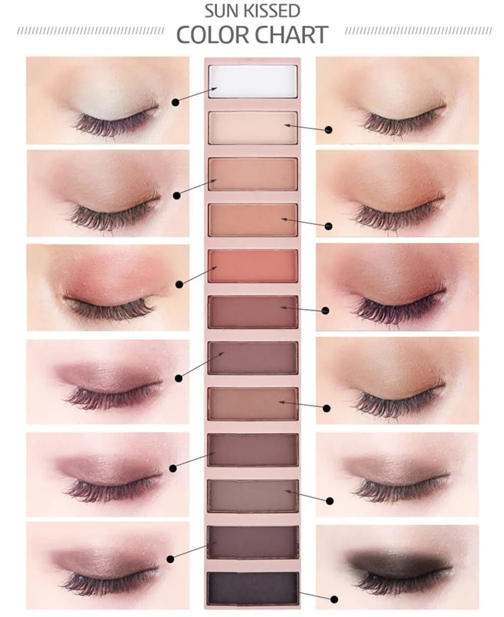 BestLand 2 - Pack 12 Shade Nude Eyeshadow Palette - Matte & Shimmer - Long - Lasting & Cruelty - Free - GNS Beauty & Personal Care