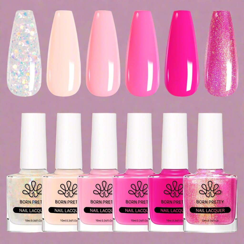 Born Pretty Hot Pink Nail Polish Set – Dazzling Colors for Stunning Nails - GNS Beauty & Personal Care