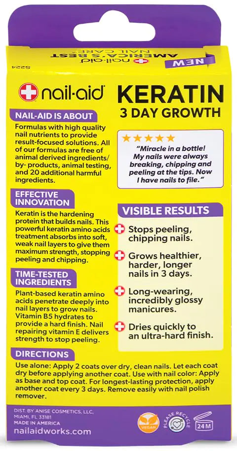 Keratin Nail Strengthener - 3 Day Growth Treatment, 0.55 Fl Oz