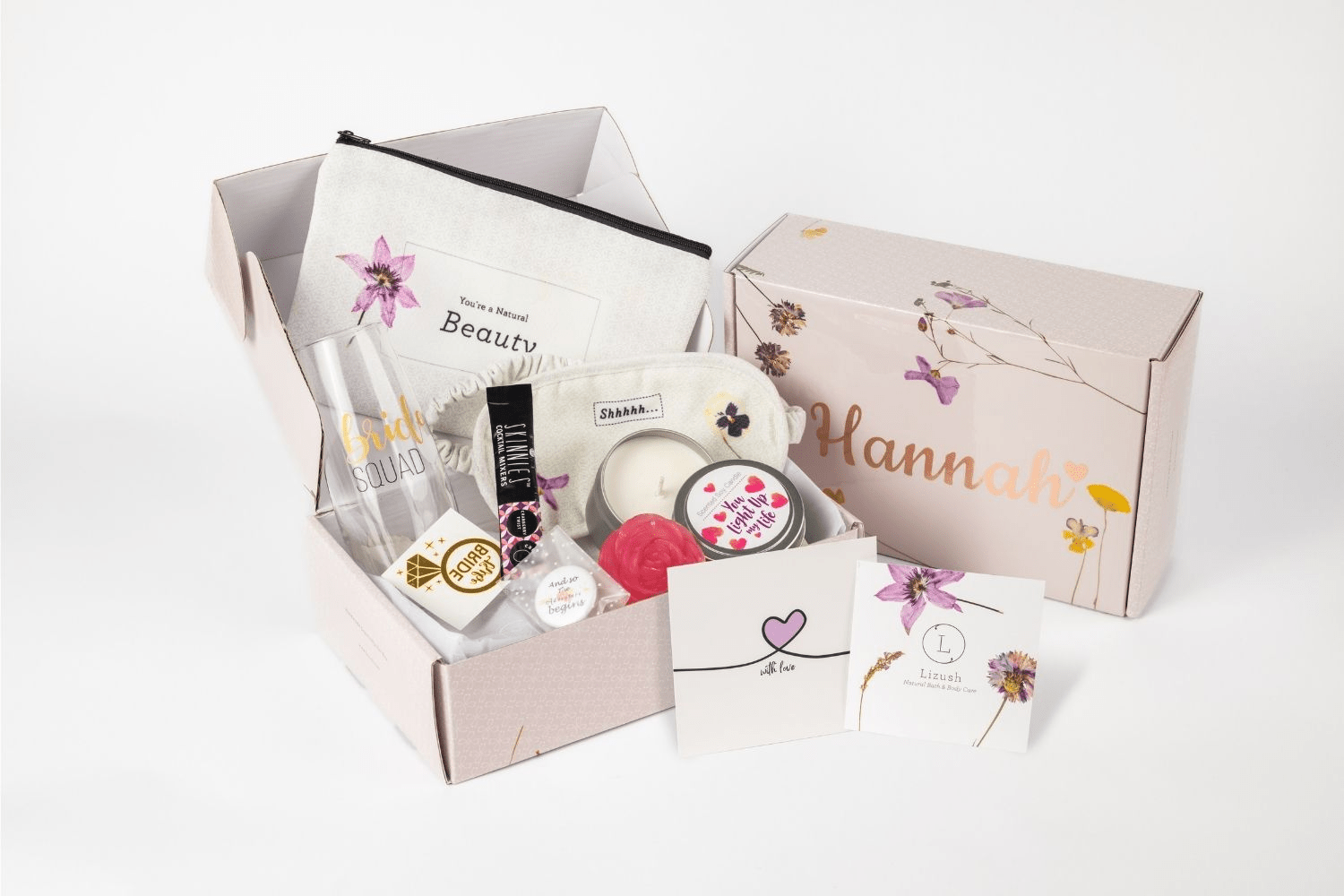 Bridesmaid Gift Box Personalized - Natural Spa Set - GNS Beauty & Personal Care