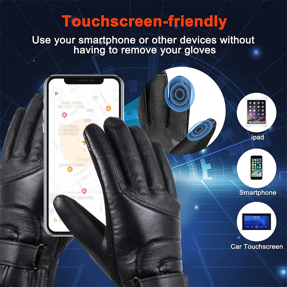 USB Heated Gloves for Winter, Waterproof Touchscreen Thermal Warmers