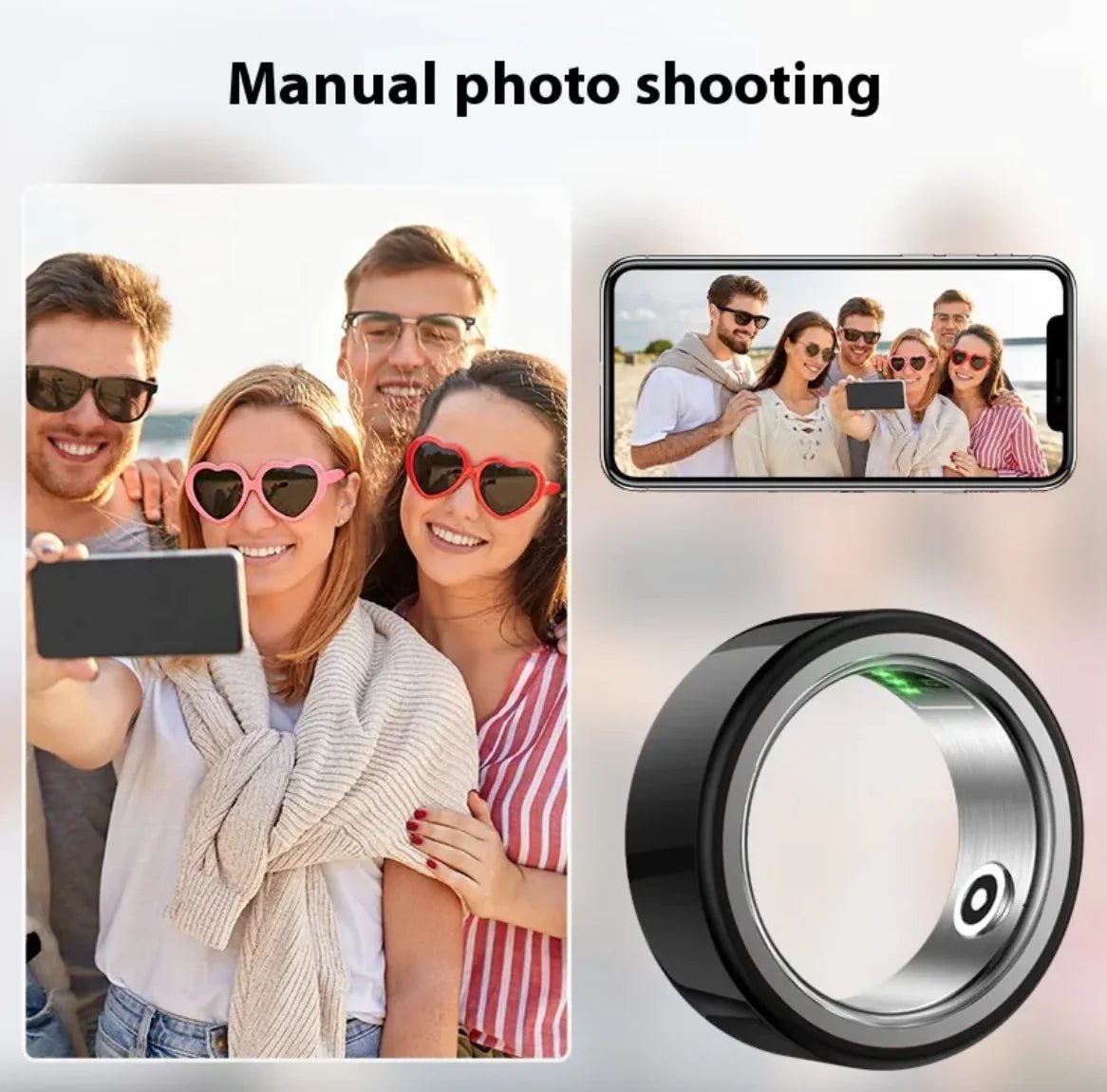 Ceramic Health Monitoring Smart Ring – Stylish, Smart &amp; Wellness - Focused - GNS Beauty & Personal Care