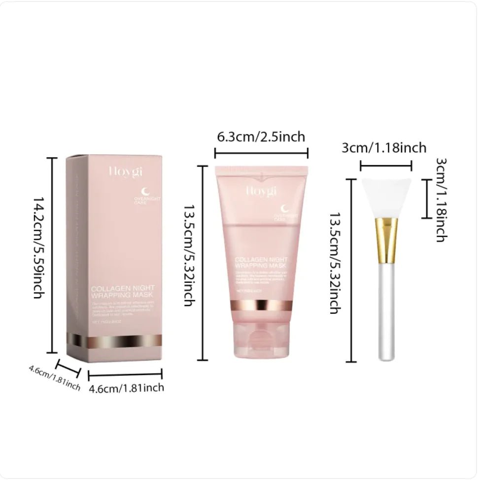 Collagen Facial Peeling Mask with Brush - Cleansing & Moisturizing - GNS Beauty & Personal Care