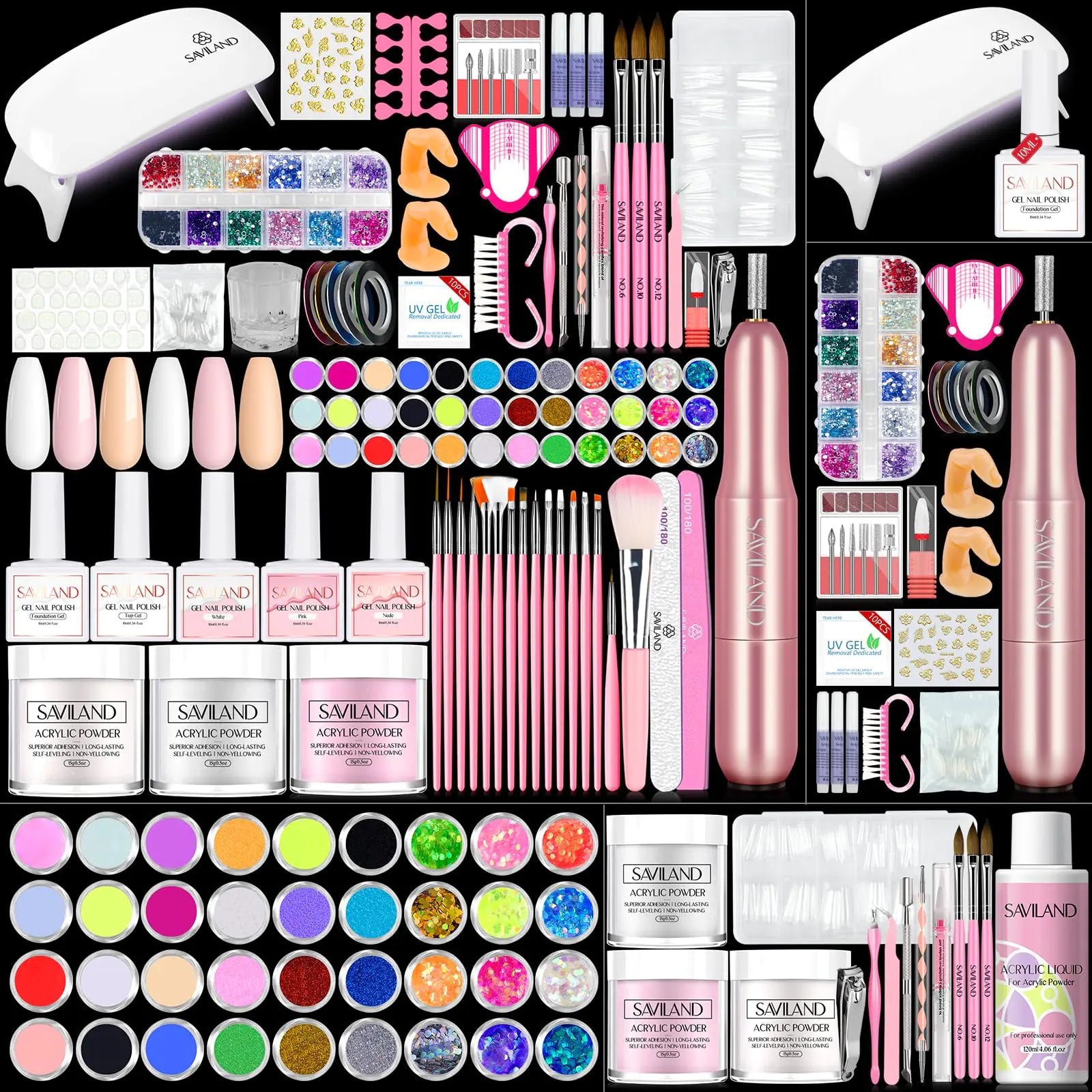 Complete SAVILAND Acrylic Nail Kit with Drill for Beginners - GNS Beauty & Personal Care