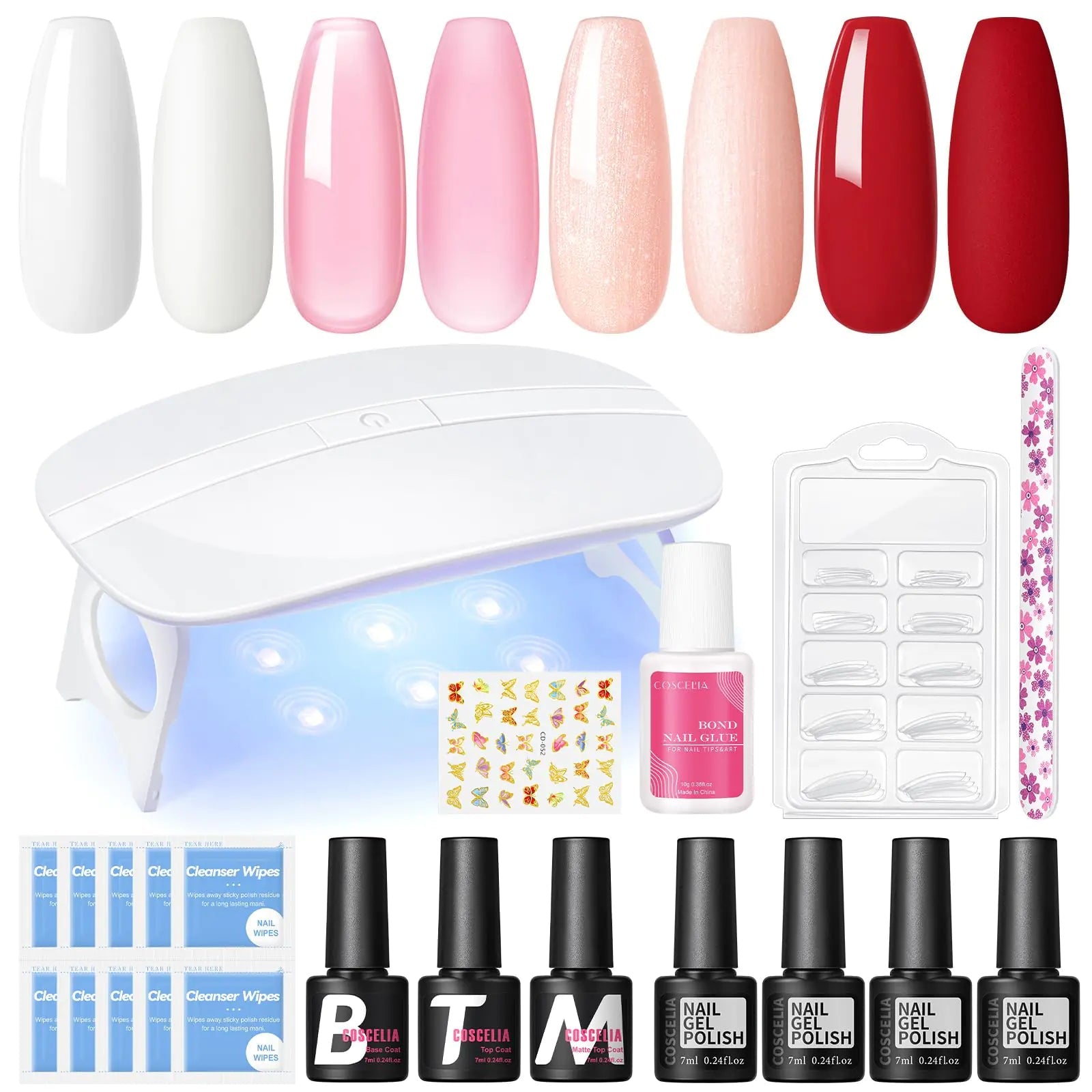 COSCELIA Gel Nail Polish Kit with UV Light Starter Kit - GNS Beauty & Personal Care